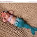 On Sale Mermaid Tail Cocoon, Mermaid Set, Shell Top, Crochet, Photography Prop, 6 to 9 Months, Baby Costume