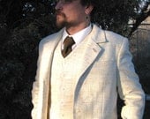 White Silk and Linen 3pc Suits----1909 Bespoke