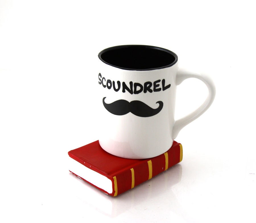 Scoundrel mustache mug for dastardly dad and other dudes