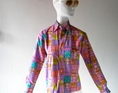 60s womens Brooks Brothers cotton print madras plaid button down - 1960s Nantucket prep - size 2/4