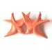 Brooch resin Tangerine orange kissing swallow love birds
