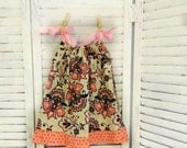 SALE Flowers Pillowcase Dress- Pink, Red, & Black ready to ship- 12 months