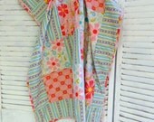 Girl Minky Blanket- Pink & Blue Flowers