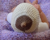 Breastfeeding Hat, Booby Beanie Newborn to 3 Month, Boob Beanie