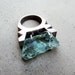Aquamarine Ring, One of a Kind, Lost Wax Cast, Big Statement Ring, Throat Chakra Crystal, Protective Stone for Travelers, Mixed Metal