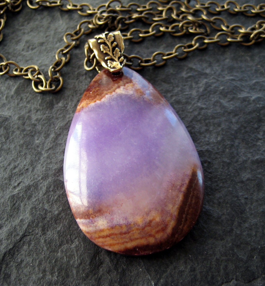 Purple Lace Chalcedony Pendant