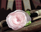 cherish - a handmade pale pink flower hair clip with pin, interchangeable accessory
