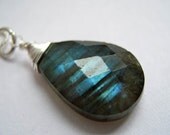 Labradorite Pendant in Sterling and Fine Silver