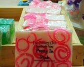 Pretty in Pink Soap By The Slice, glycerin soap, Handmade Soap, Fragrant soap, decorative soap
