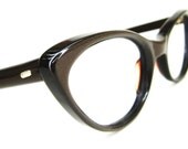 Vintage 50s Brown Cateye Eyeglasses Sunglasses Univeral Frame
