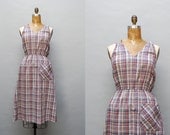 vintage 1970s plaid sundress