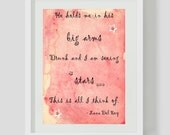 Lana Del Rey "Video Games" 5x7 typography art print
