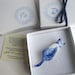 Cat Brooch - Handpainted Delft blue porcelain Brooch