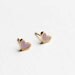 Tiny Purple Heart Studs