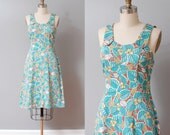 1940s Dress - Floral Atomic Print 40s Sun Dress