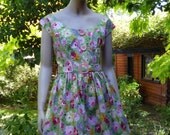 The CINDERELLA Dress . A 1950s Rockabilly Vintage Style Reproduction . Laura Ashley floral