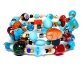 Coil Beaded Bracelet EARTH AND SKY Beading Divas Fundraiser