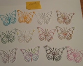 12 Beautiful Butterfly embellishments for your cards, scrap book pages or paper crafts