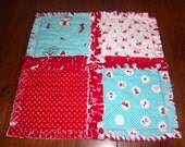 Little Red Riding Hood Mini Security Blanket - Rag Quilt