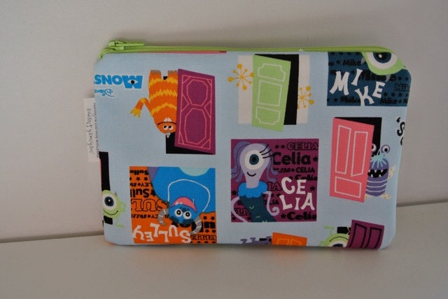 Monsters Inc  Zippered Padded Pouch