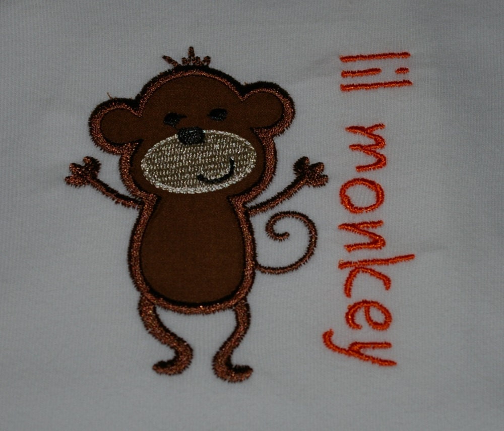 Lil Monkey onesie, made to order