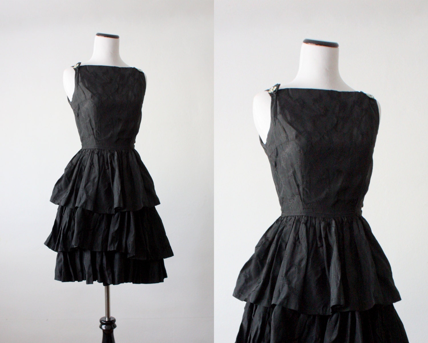 1950's dress - black mini 50s dress