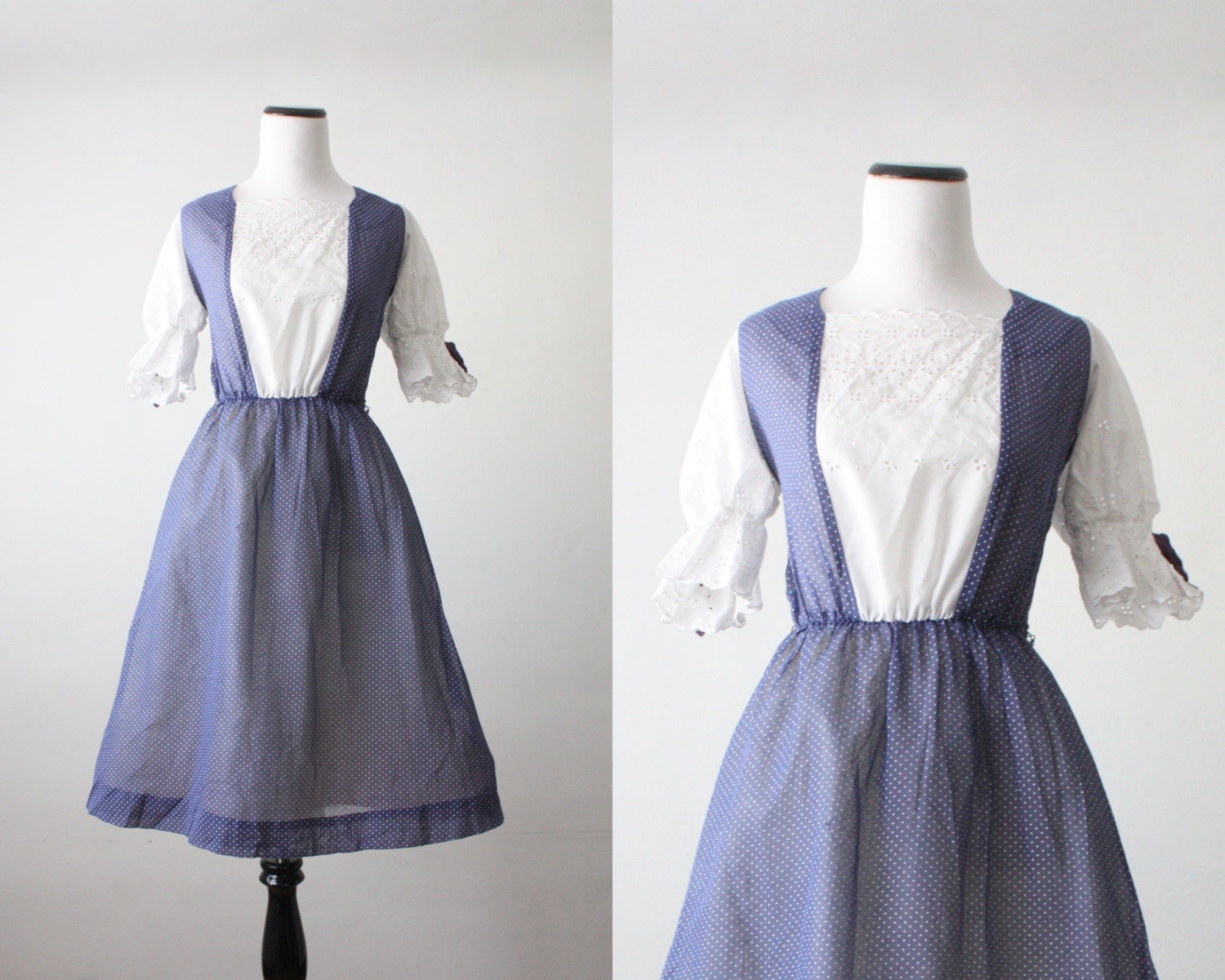1970's swiss dot day dress