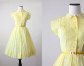 1950s dress - lemon drop dress
