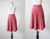 1970's rose pink accordion pleated skirt