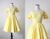 1950s dress - lemon drop party dress