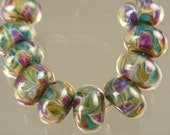 Boro beads Lampwork Glass Bead Set (10) ---  Paris