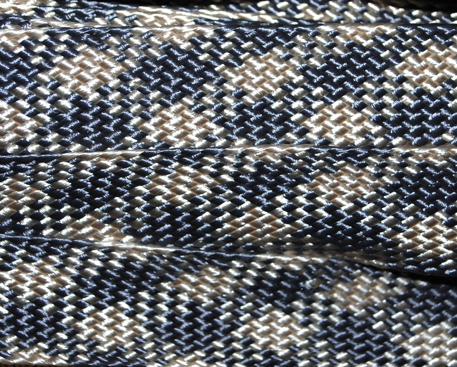 Vintage nylon gray white weave TRIM 16  yards