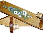 Painted Furniture Wooden Sconce Candle Holders Farmhouse Cottage Chic Wildflower Bouquets Pair