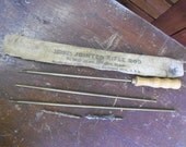 Vintage Marbles Arms Co. Brass Jointed Rifle Cleaning Rod With Wooden Handle In Original Canvas Pouch from Rustysecrets