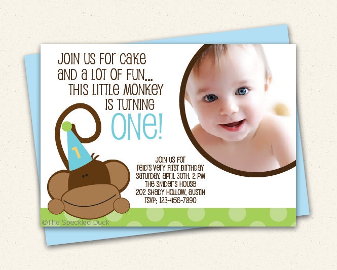 Little Monkey - Custom Invitation Il_170x135