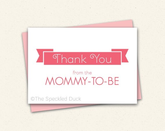 Mommy to Be - Set of 12 Thank You Notes Il_570xn