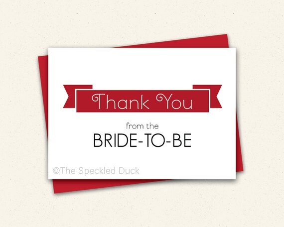 Bride to Be - Set of 12 Thank You Notes Il_570xn