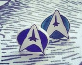 Star Trek Communicator Enterprise Badge earrings