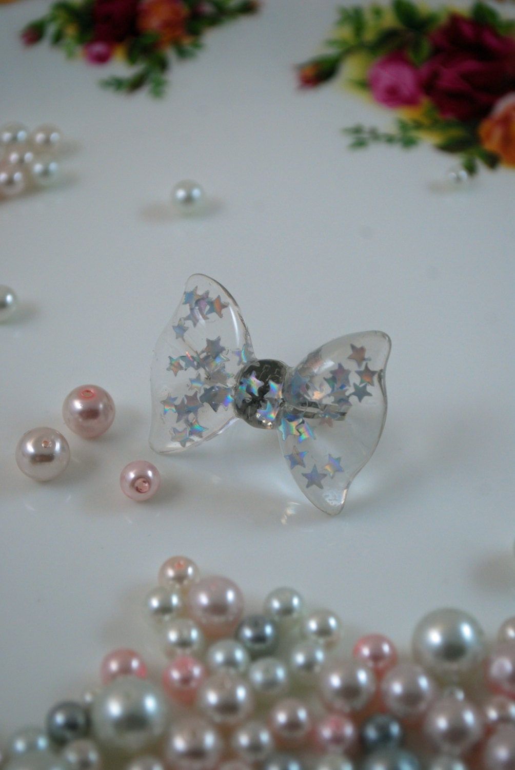 Glitter Star Bow Ring