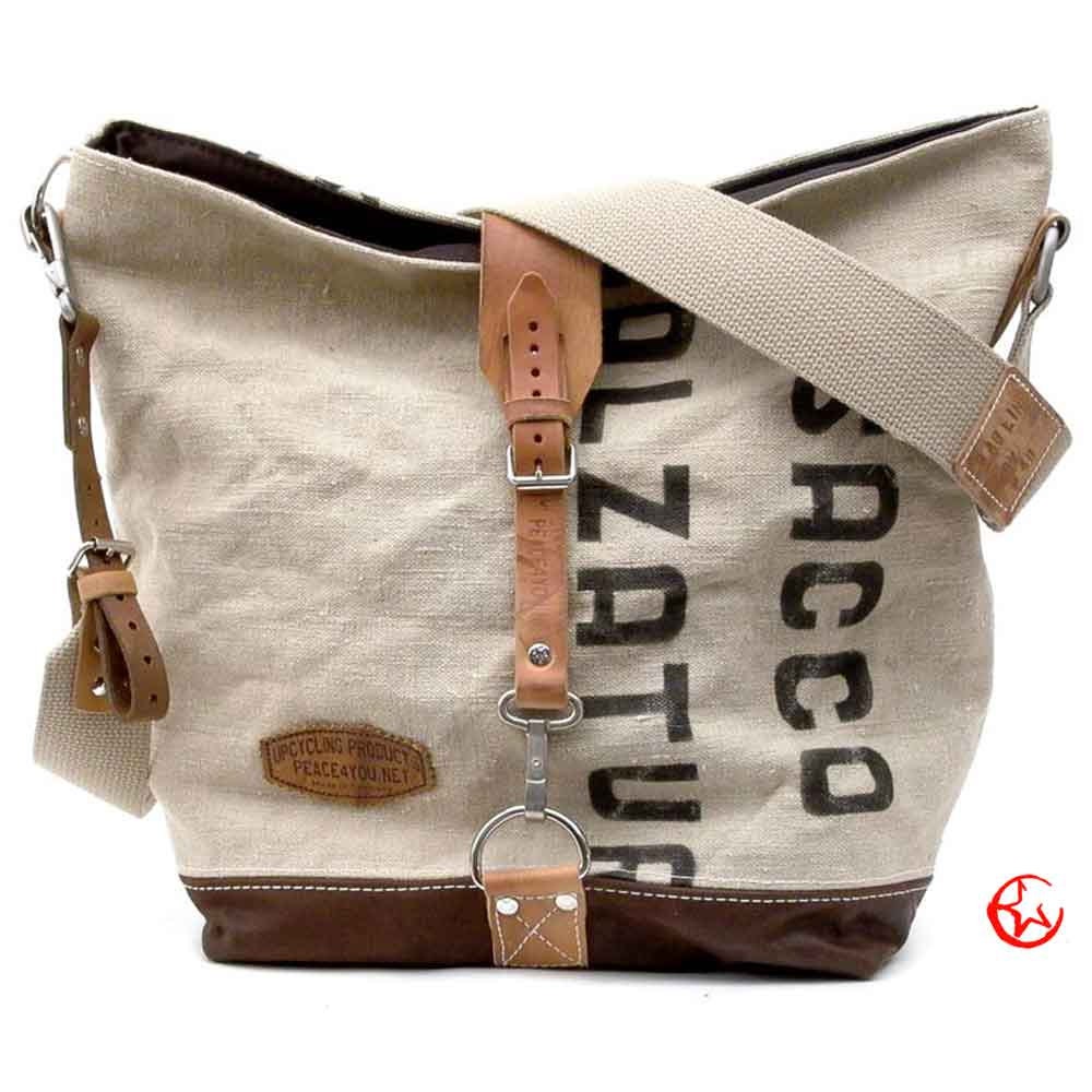 Canvas Tote Bag // Upcycled and Handmade by peace4you - Model pauline-2031