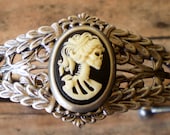 Lucrezia Gothic Cameo Cuff Bracelet