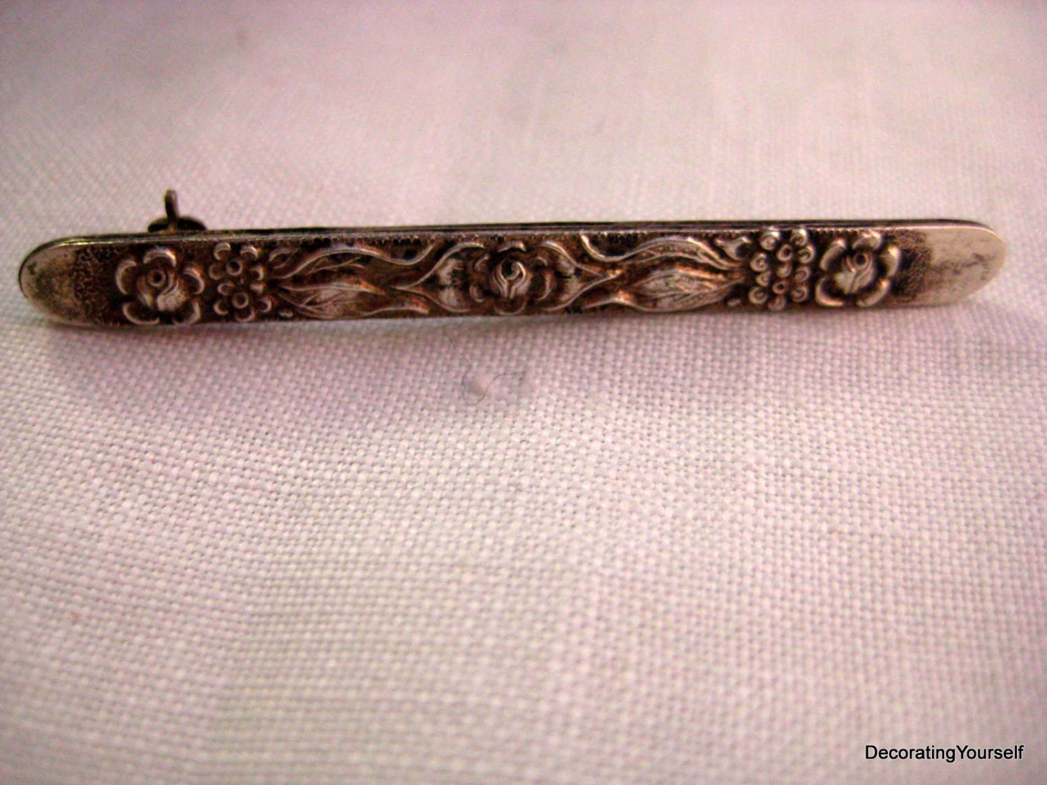 Stieff Sterling Silver Brooch Bar Pin 925