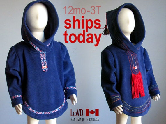 Baby Clothes. Warm Coat. Kids Clothes. Toddler Fashion. Jacket. Sweater. Ships Today from CANADA. Inuit Amauti Inspired. Size 12 mo to 3T.