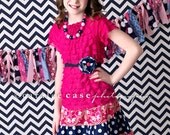 25% OFF SALE Girl's Spring Twirl Skirt and Ruffle Shirt- great for tweens- 2013 Spring Collection from Mellon Monkeys