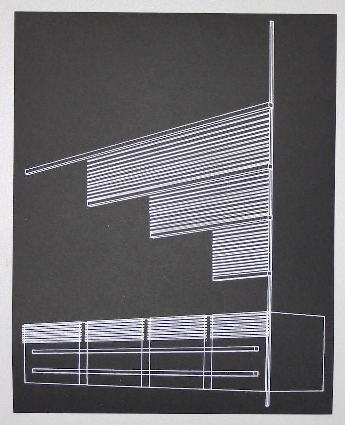 Line objects 2, 16 x 20 inch silkscreen print