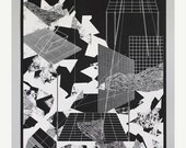 Grid landscape, silkscreen print