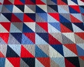 geometric solids quilt // bed quilt baby quilt or throw quilt // CUSTOM fabric colors and size