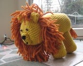 PATTERN  Lazy Lion Stuffed Animal Crochet Pattern PDF