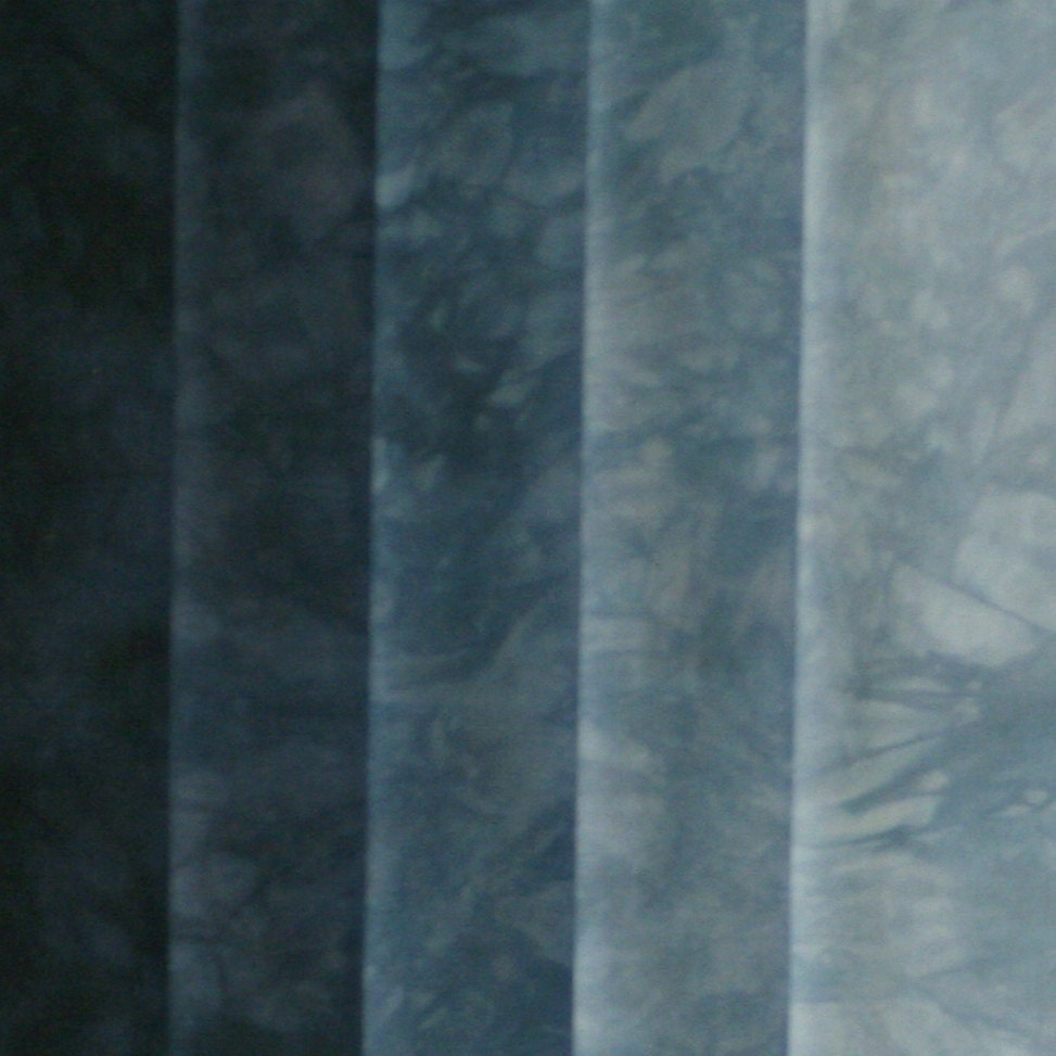 Hand Dyed Fabric Shades - Denim Blue