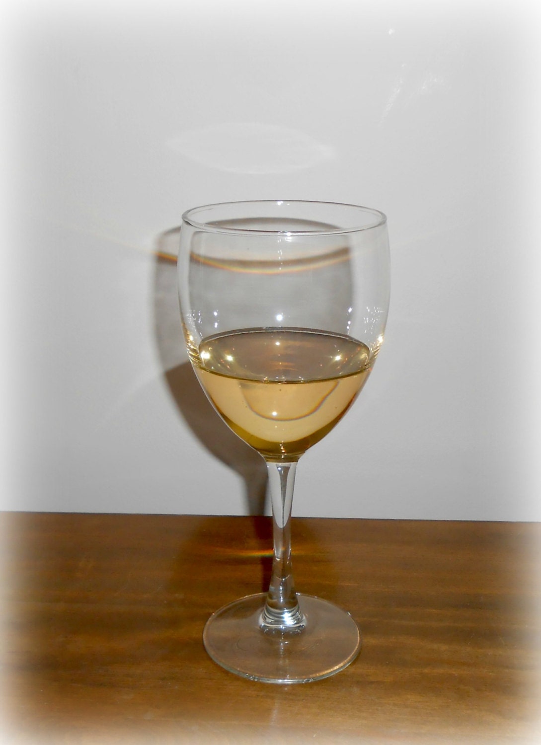 Fake 7.25" Glass of White Wine Chardonnay Faux Food Drink Photo Prop